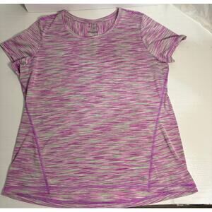 Tek Gear DryTek Space Dye Purple Pink Athletic Tee XL
